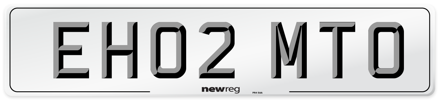 EH02 MTO Number Plate from New Reg